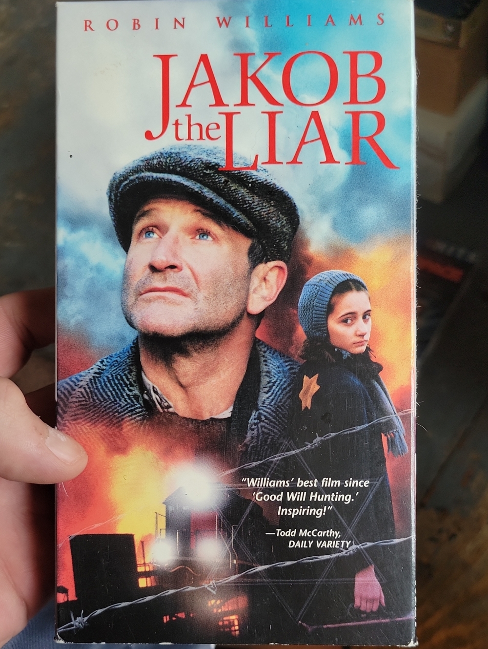 Jakob the Liar VHS Movie- Robin Williams - Red & Blue